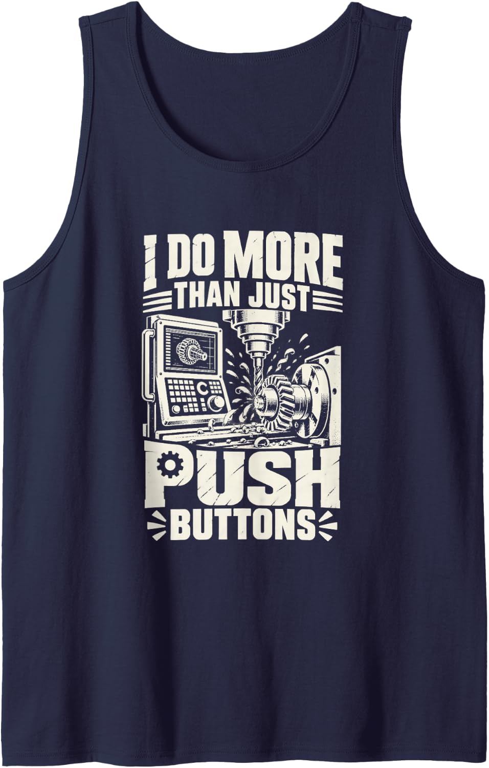 Manufacturing Machinist CNC Programmer Tank Top - Navy Blue
