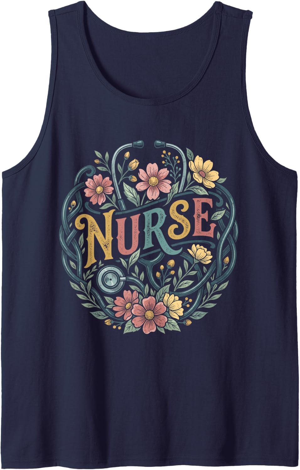 Nursing for Men Women Sleeveless Tank Top - Navy Blue