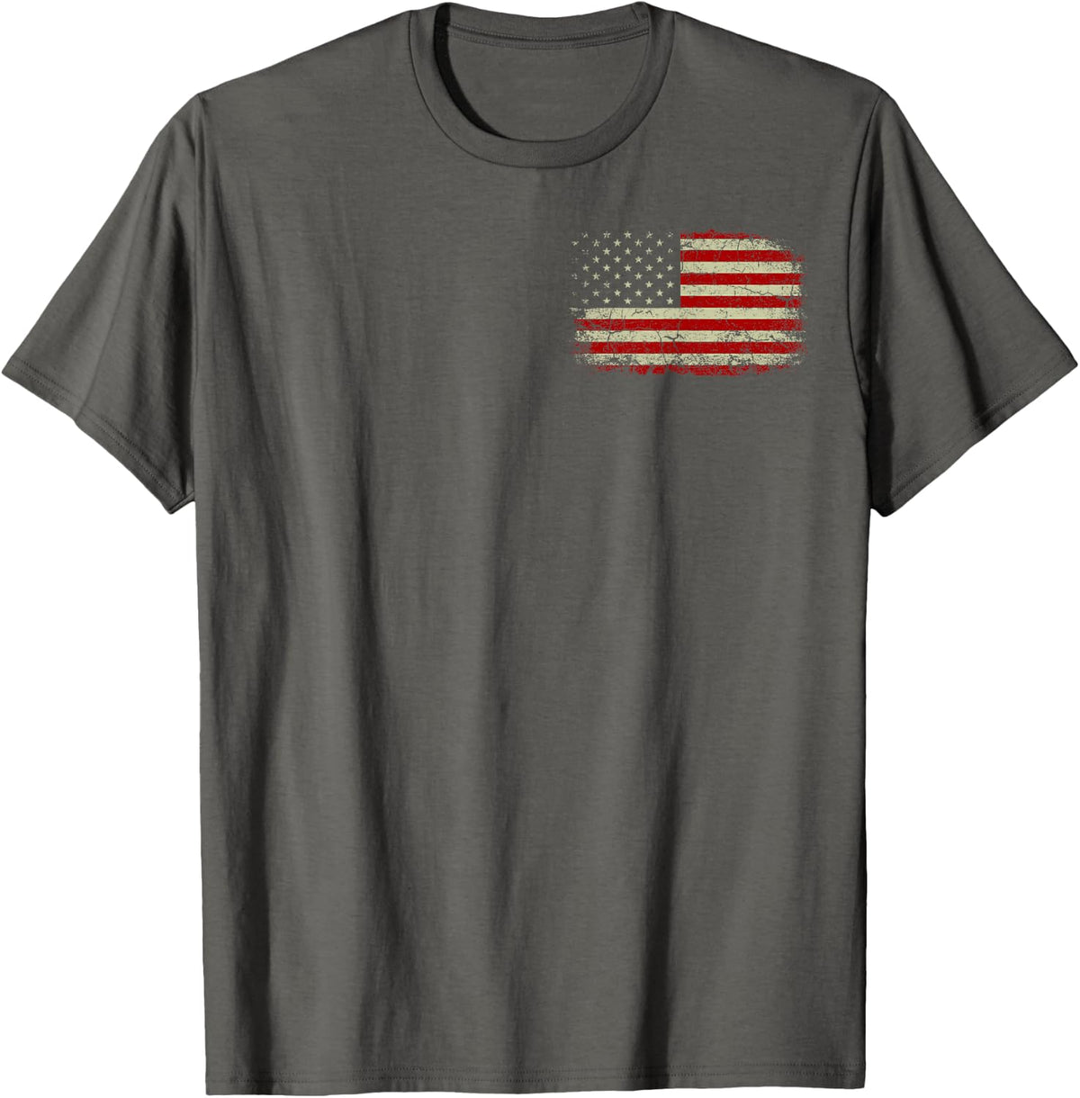 Trump 2024 Trump Vance 2024 American Flag 2 Sided T-Shirt - Asphalt Grey
