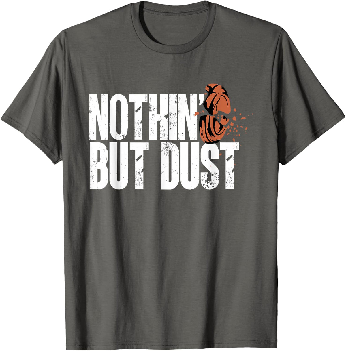 Trap Shooting Nothin' But Dust Clay Pigeon Shooting Tee T-Shirt - Asphalt Grey