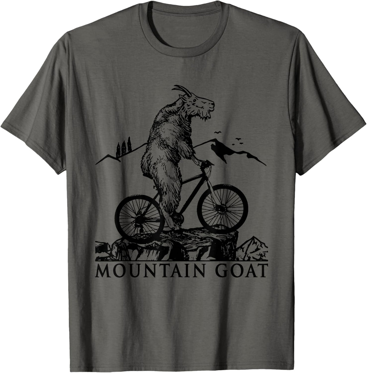 MOUNTAIN GOAT Funny design T-Shirt - Asphalt Grey