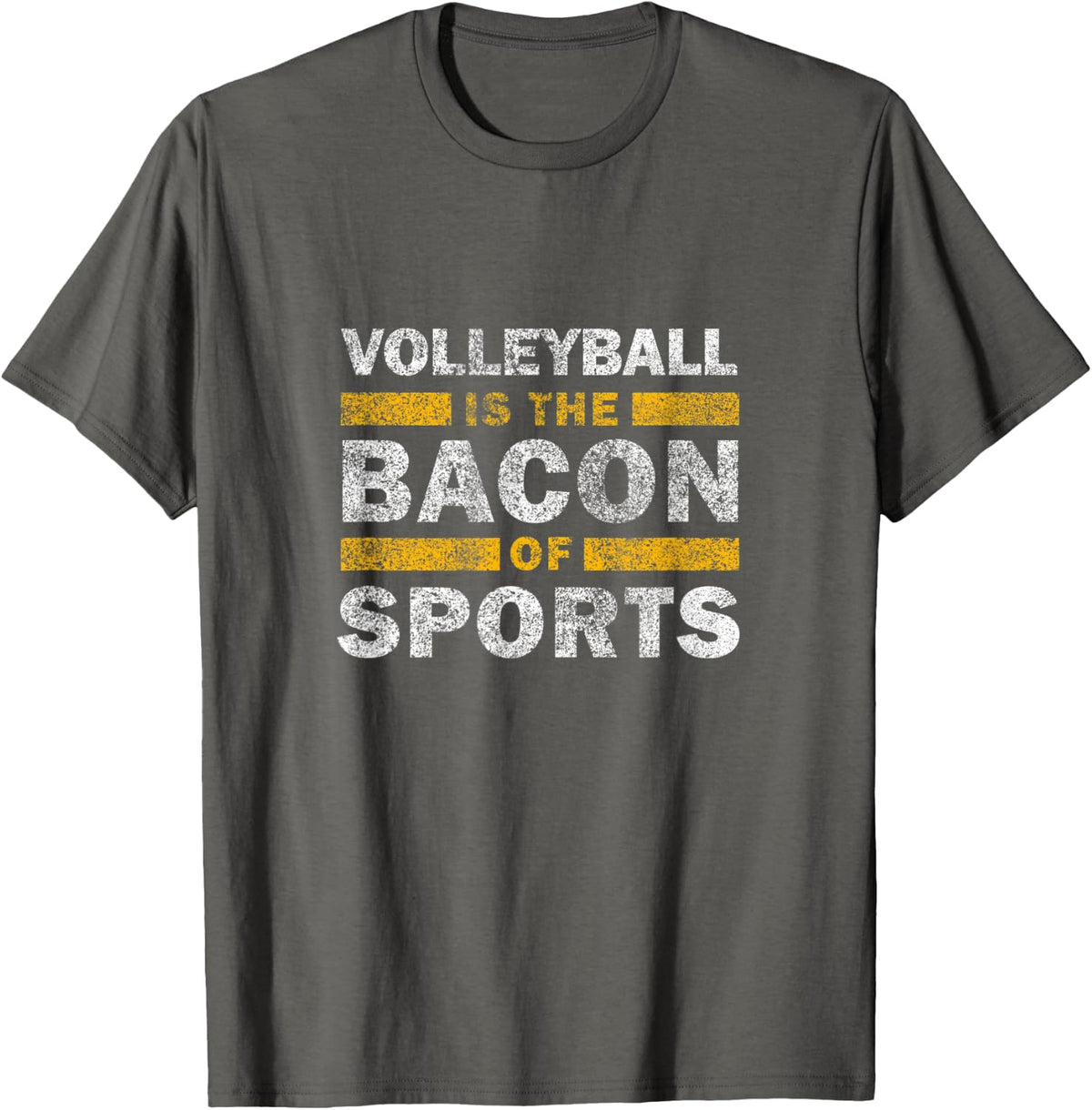 Volleyball Saying Funny - Volleyball is The Bacon of Sports T-Shirt - Asphalt Grey