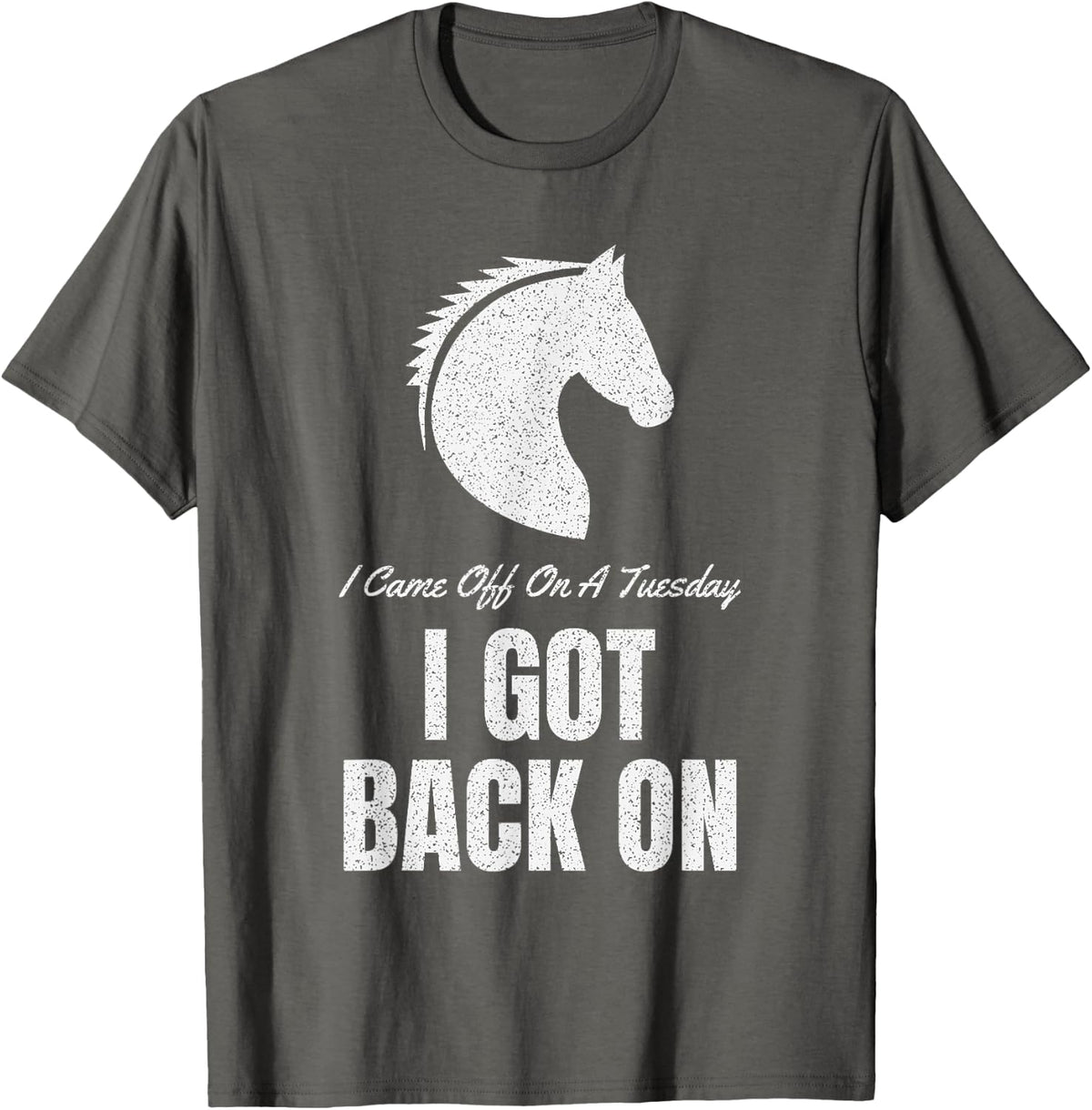Farm Horseback Barn Sayings Horse Riding T-Shirt - Asphalt Grey