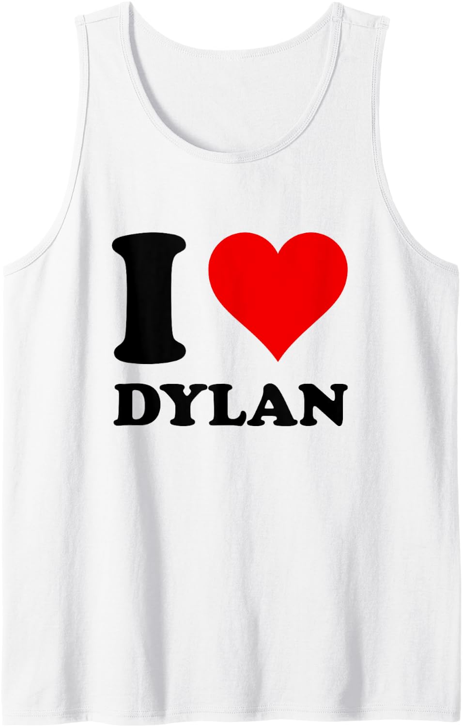 I Love Dylan Tank Top - White