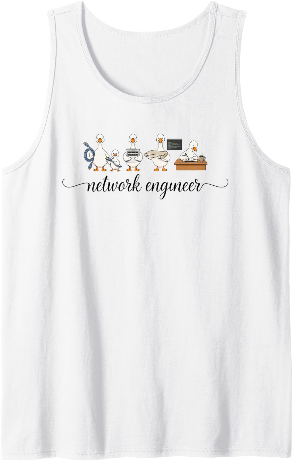 Network Engineer Network Engineering Architect Administrator Tank Top - White