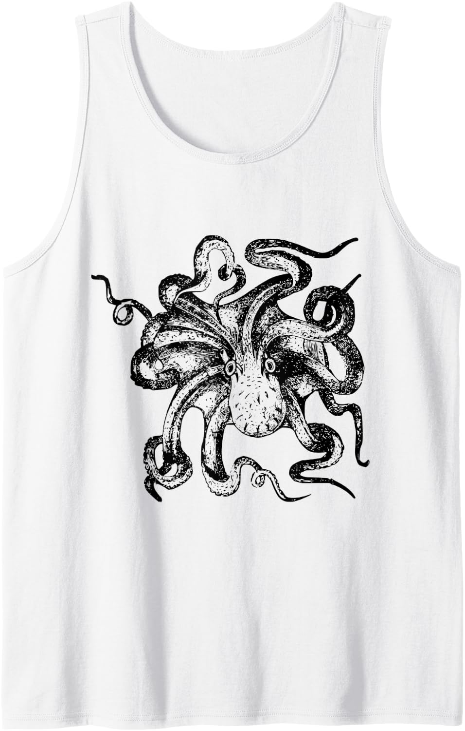 Ocean Kraken Octopus Tank Top - White