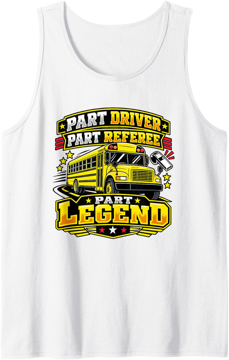 School Bus Driver Legend Sleeveless Tank Top - White
