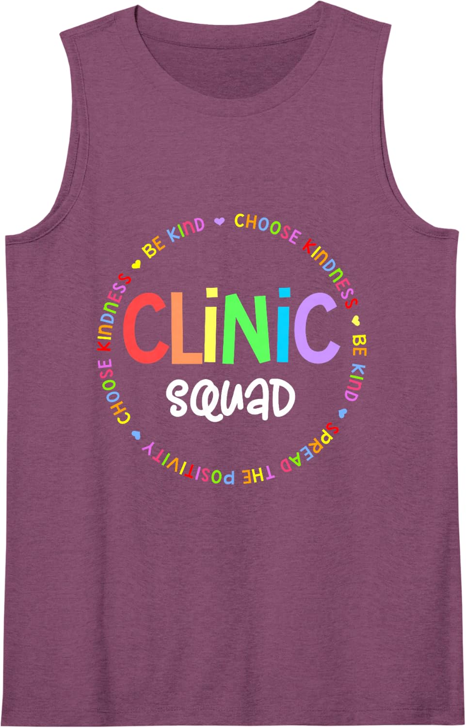 Clinic Squad for School Nurse Appreciation Week Back School Sleeveless Tank Top - Purple