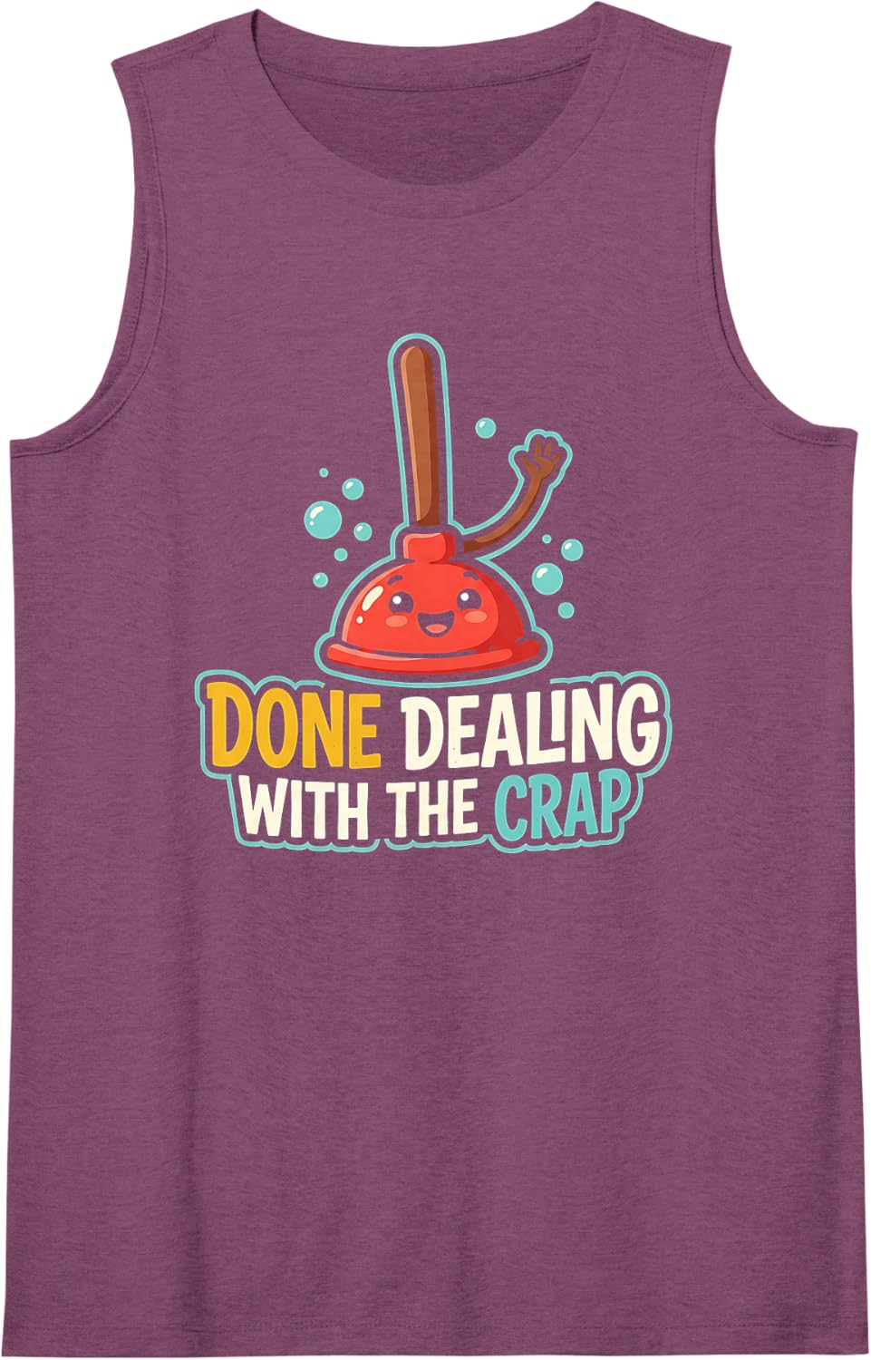 Done Dealing with THE Crap Trend Design Design Sleeveless Tank Top - Purple