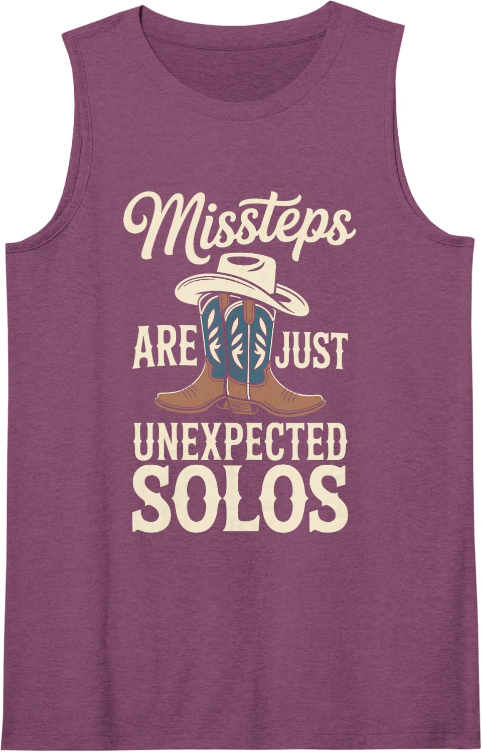 Missteps are Just Unexpected Solos Line Dancer Line Dance Tank Top - Purple