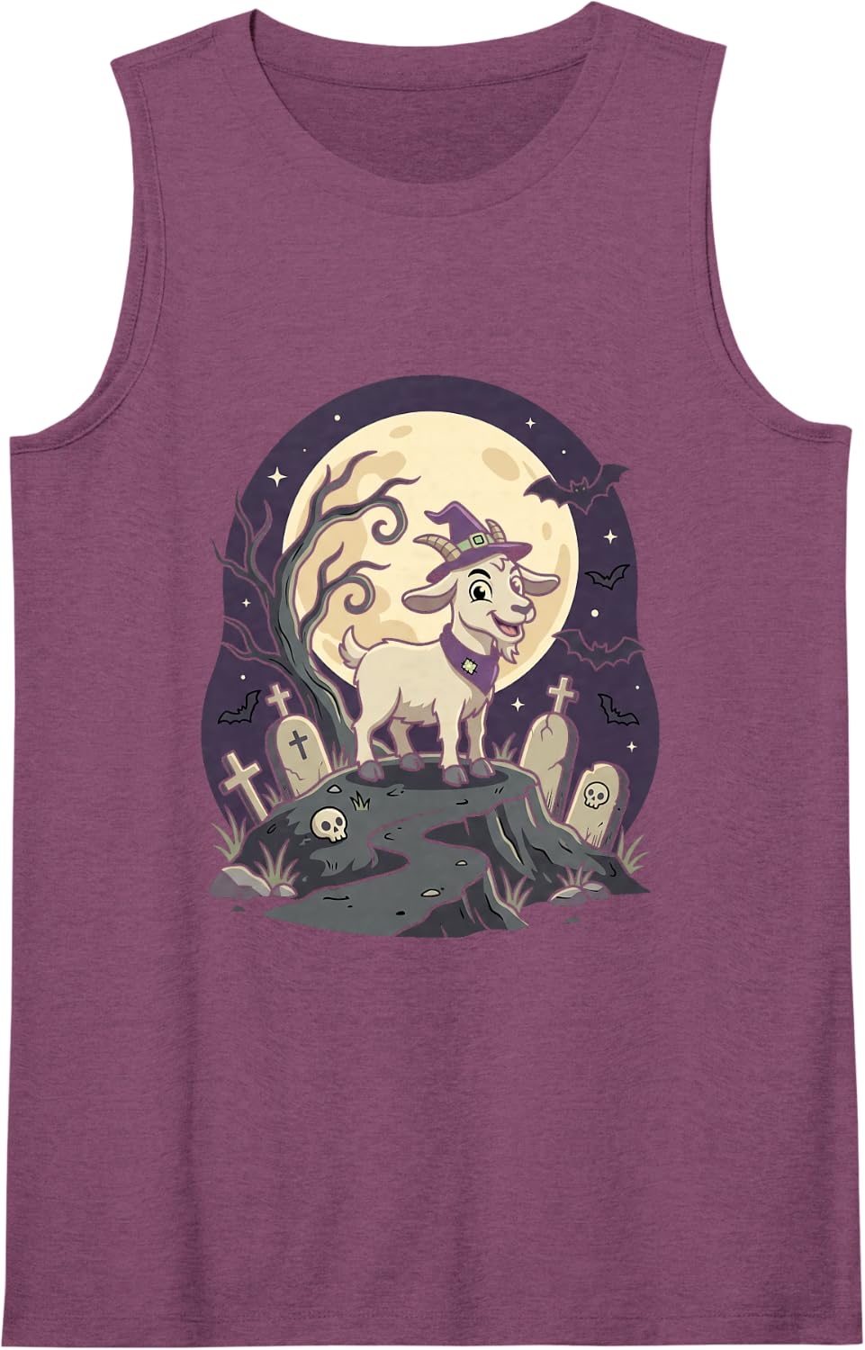 Cute Goat Halloween Costume Tank Top - Purple