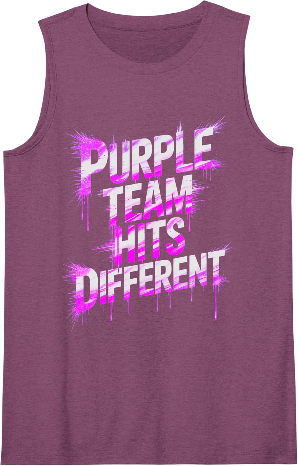 Purple Team Hits Different Field Day Squad School Game Bleed Sleeveless Tank Top - Purple