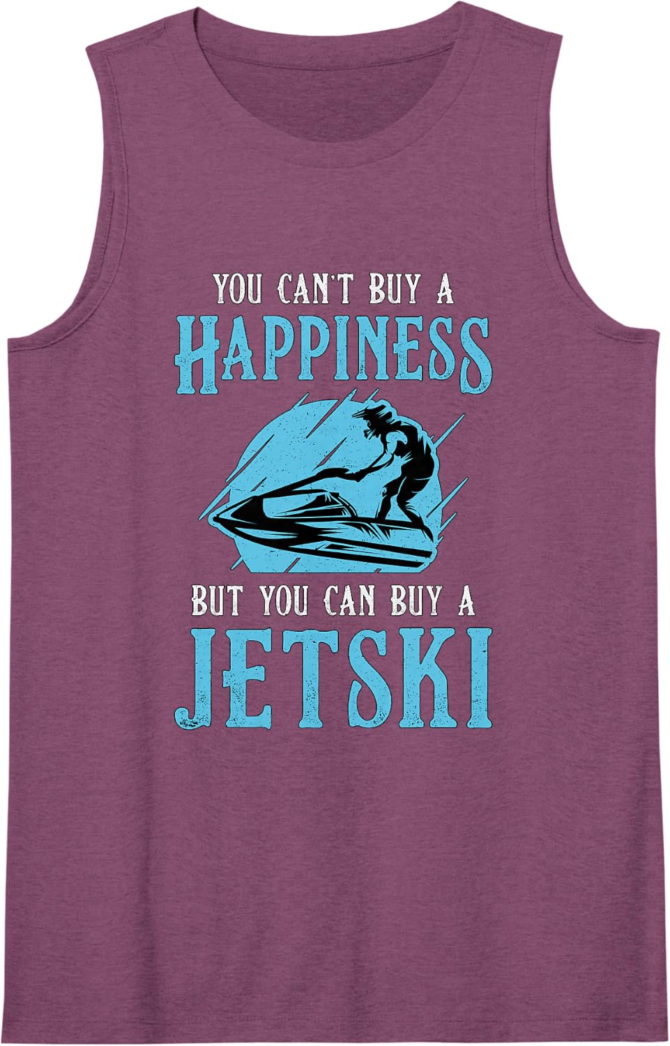 You Can't Buy A Happiness Water Sports Jetski Jet Skiing Sleeveless Tank Top - Purple