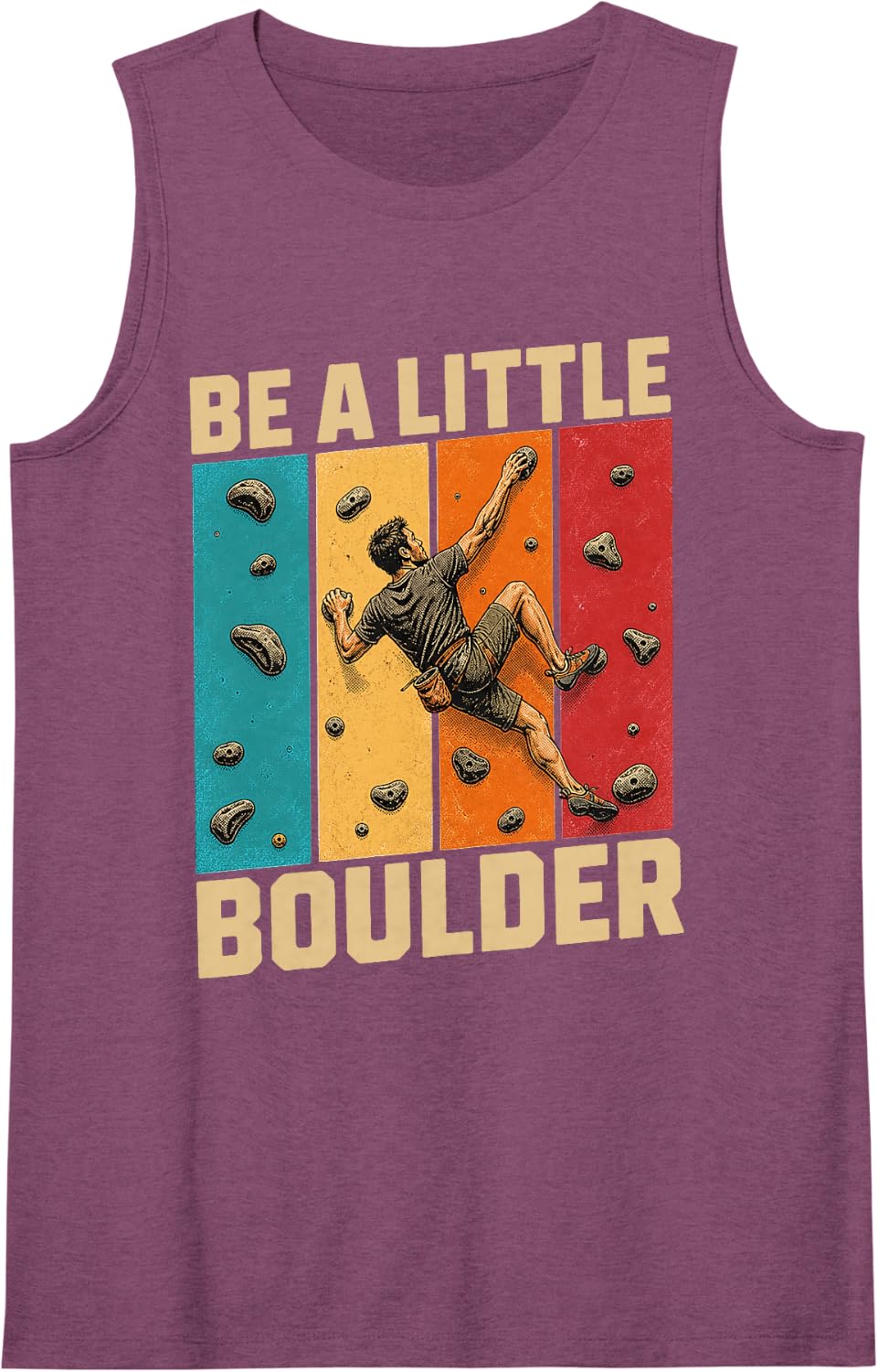 Vintage Climbing Gym Boulderer Sleeveless Tank Top - Purple