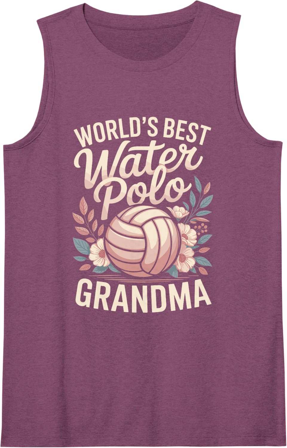 World's Best Water Polo Grandma Sleeveless Tank Top - Purple
