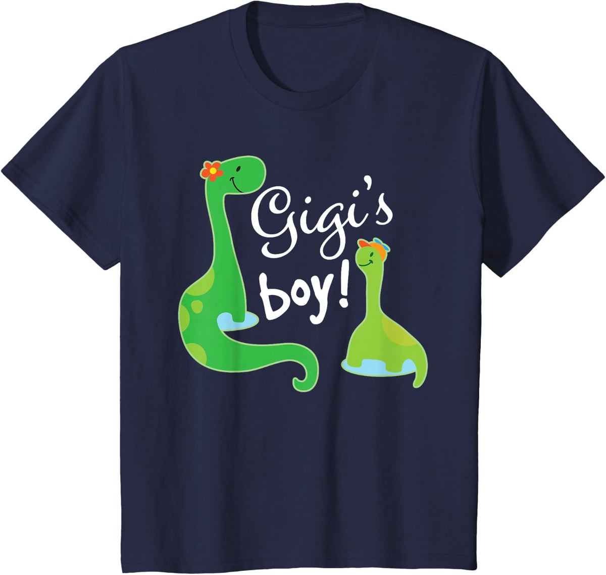 Kids Gigi Boy Grandson Dinosaur T-Shirt - Navy Blue