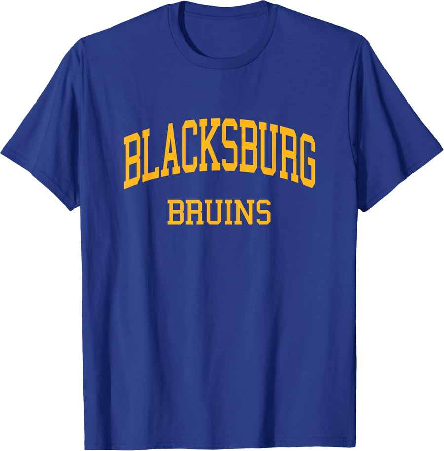 Blacksburg High School HS Blacksburg VA Retro Sports T-Shirt - Royal Blue
