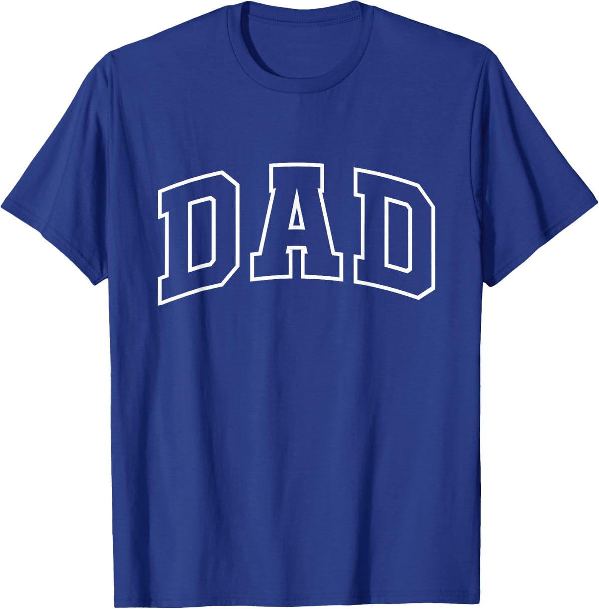Dad Funny Athletic Lettering Father's Day Dad T-Shirt - Royal Blue