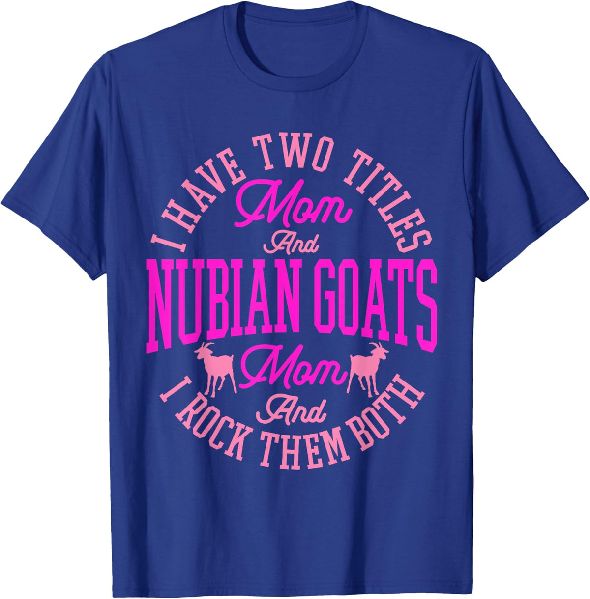 Nubian Goat Stuffed Animal Goat Costume Plush Nubian Goat T-Shirt - Royal Blue