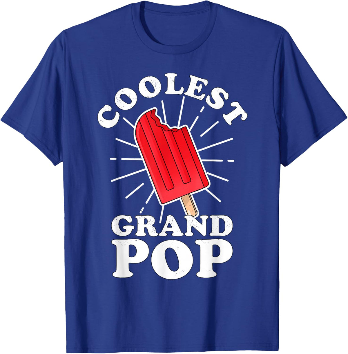 Coolest GrandPop Funny Ice Pop Ice Cream Grandpa Fathers Day T-Shirt - Royal Blue
