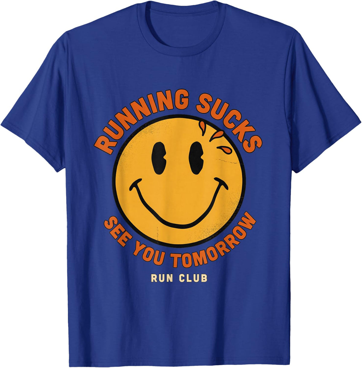 Funny Running Club Runner Running Crew Social Run Club T-Shirt - Royal Blue