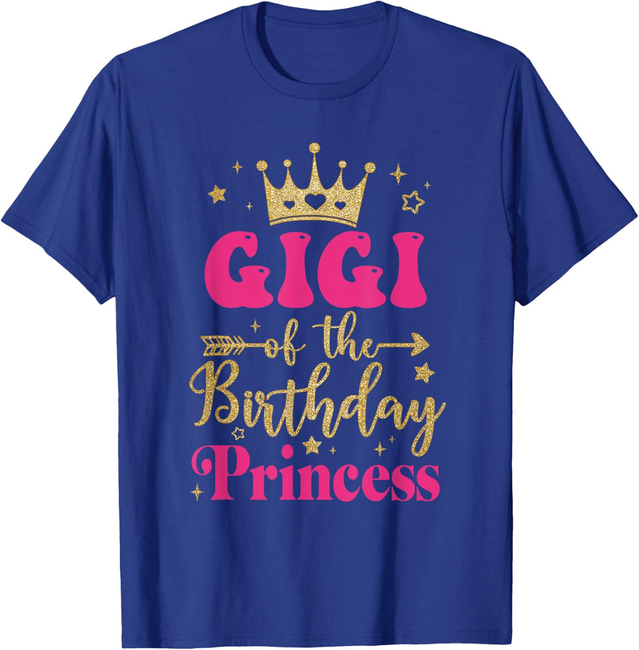 Gigi Of The Birthday For Girl 1St Birthday Princess Girl T-Shirt - Royal Blue