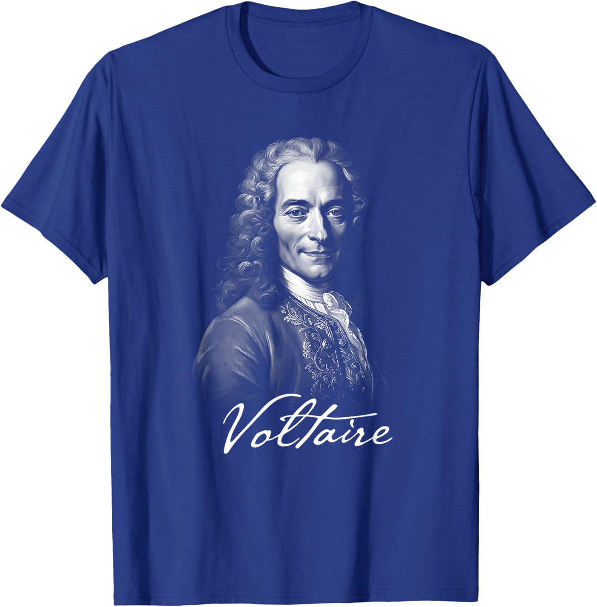 Voltaire Portrait Enlightenment French Philosopher T-Shirt - Royal Blue