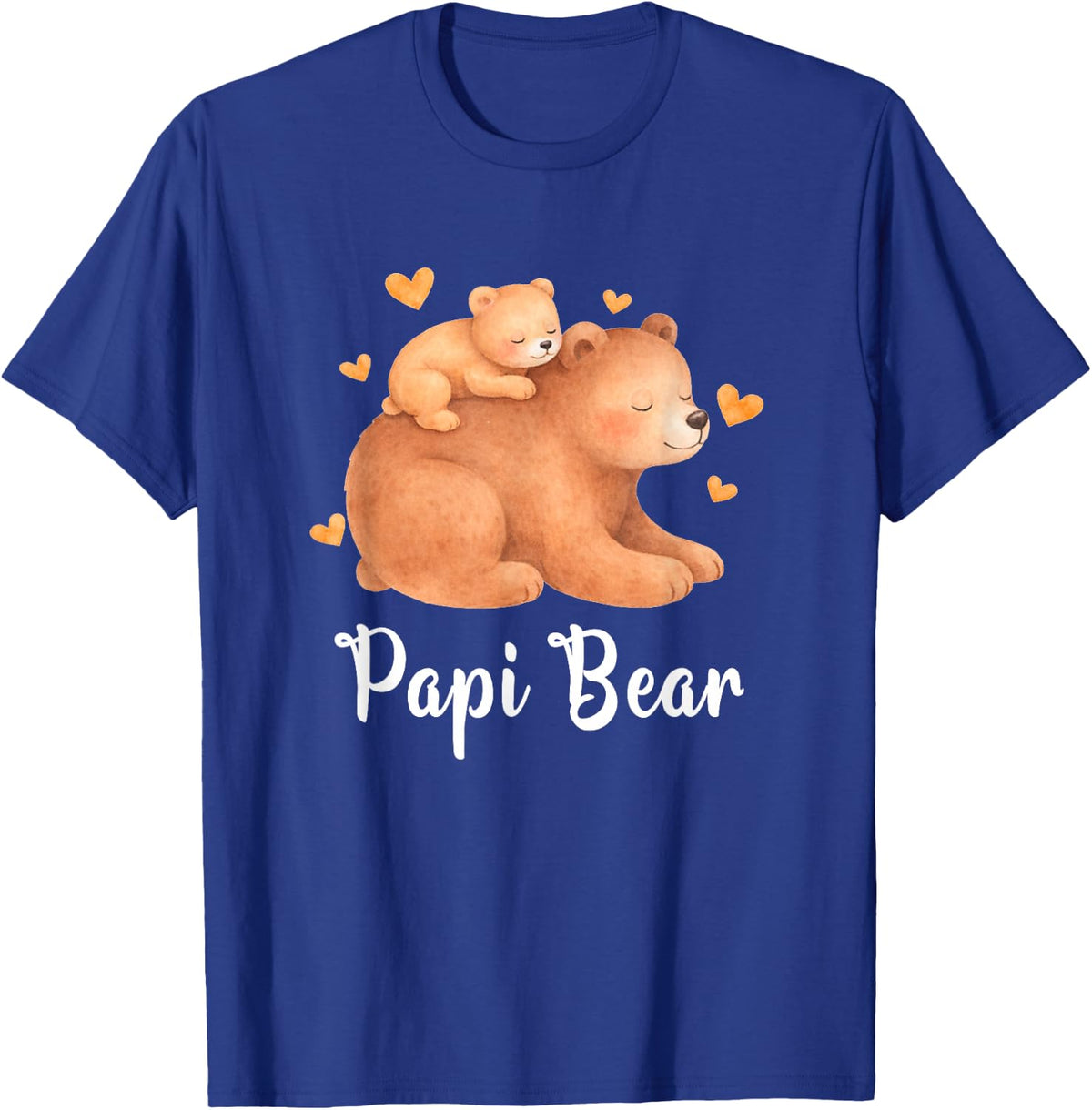 Papi Bear Spanish Dad Announcement Baby Shower Cute T-Shirt - Royal Blue