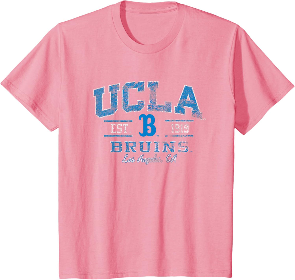 Elite Authentics UCLA Bruins Vintage Pink Unisex-Adults, Unisex-Kids T-Shirt - Pink