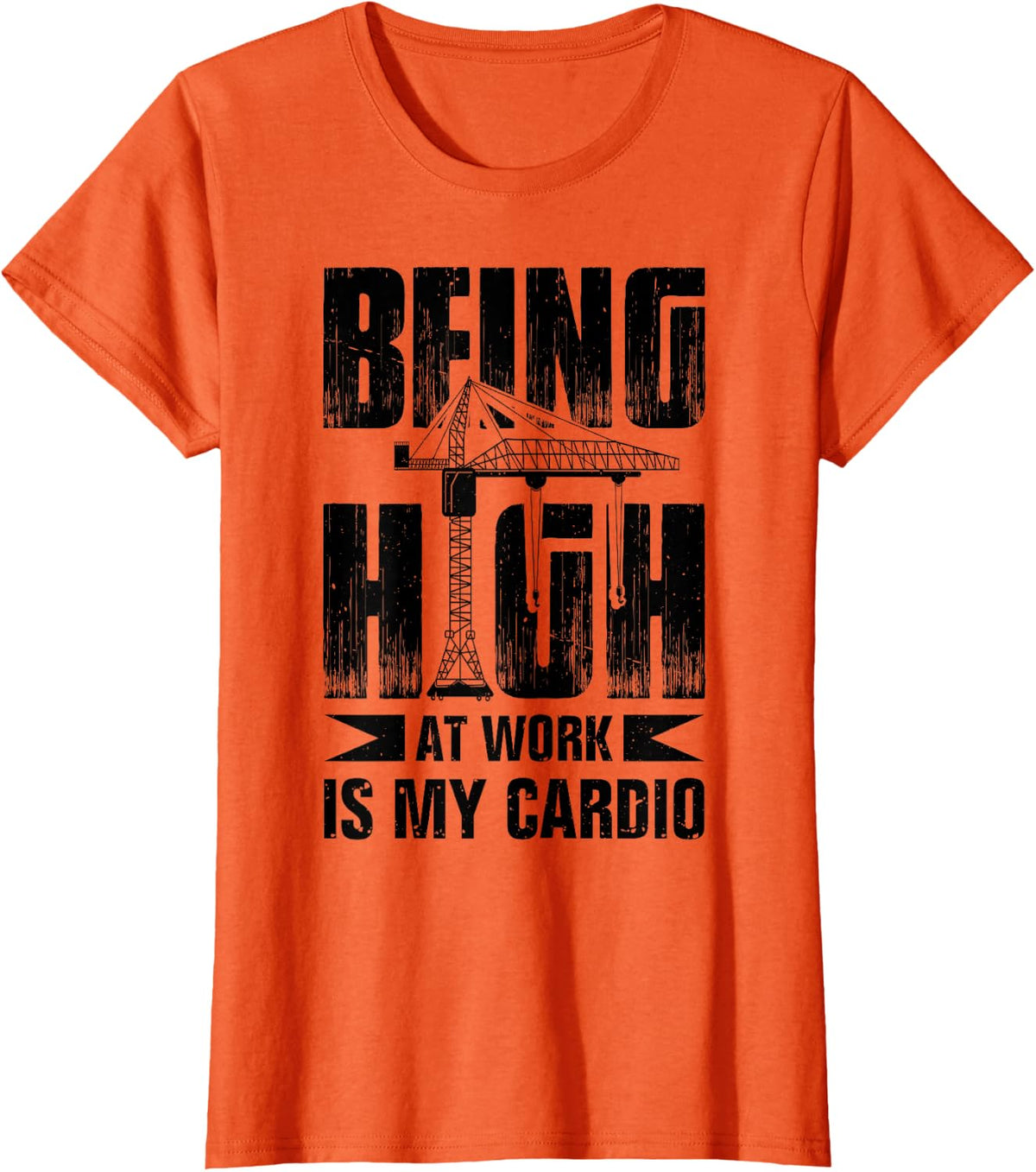 Crane Operator Wife Cranes Heavy Equipment Operator Tower T-Shirt - Orange