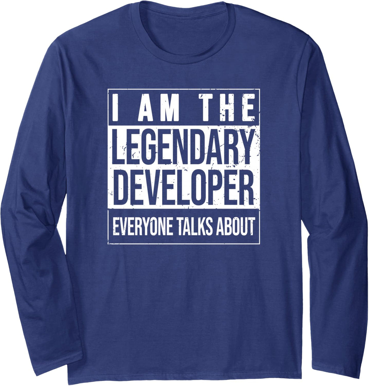 Software-Developer Birthday Born Developer Long Sleeve T-Shirt - Adult Unisex Navy Blue