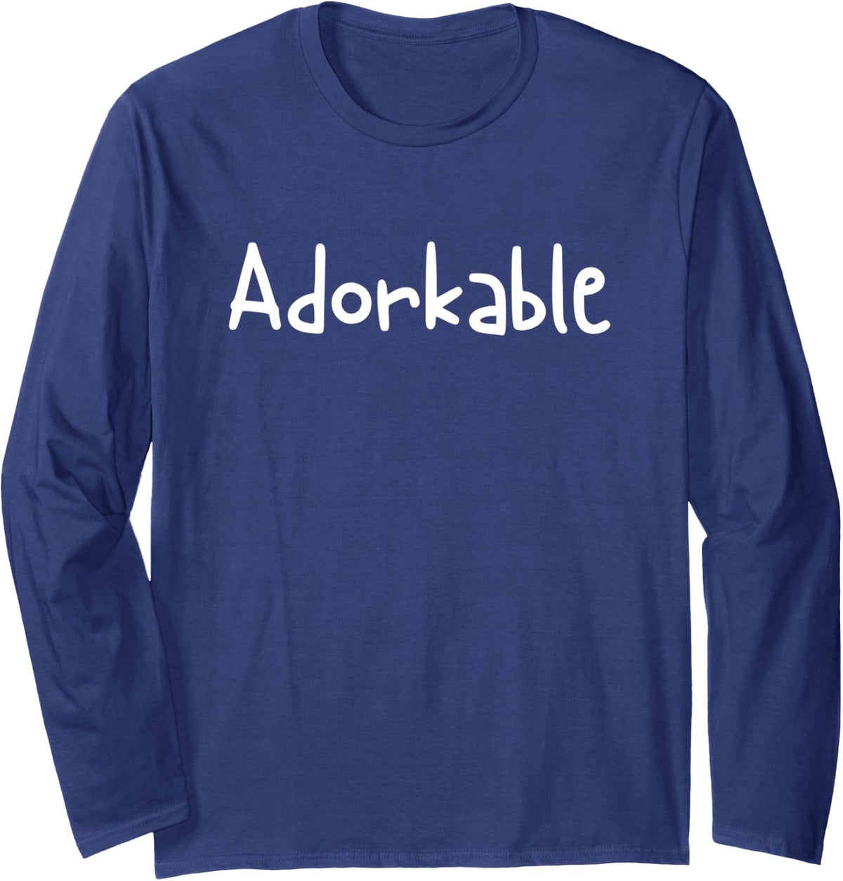 Adorable Dork Unique Personality Long Sleeve T-Shirt - Adult Unisex Navy Blue