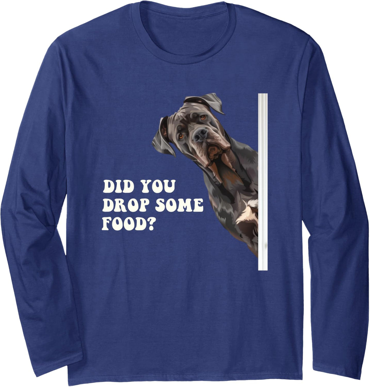 Cane Corso Funny Shirt Long Sleeve T-Shirt - Adult Unisex Navy Blue