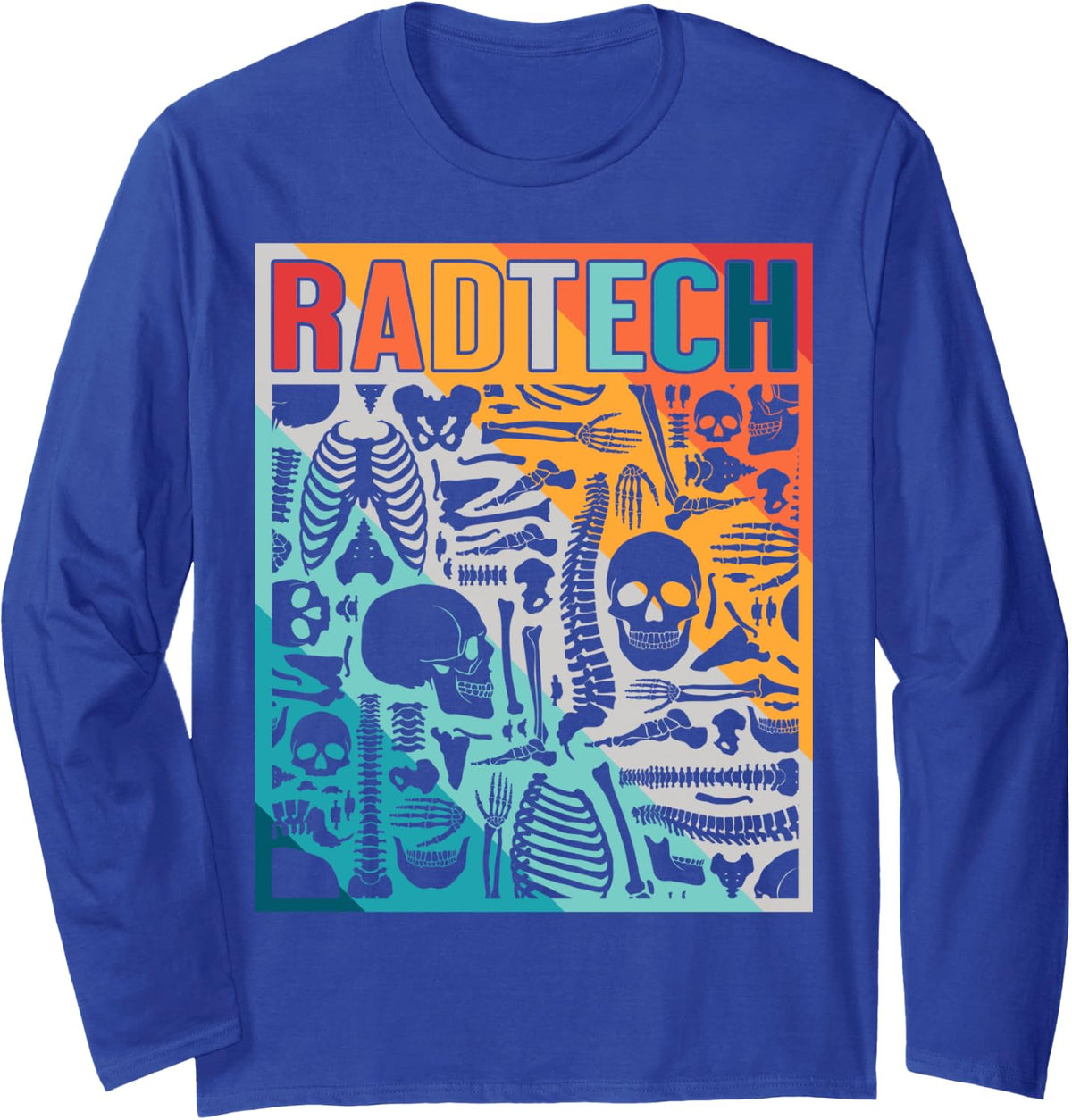 Radiologic Technologist X-Ray MRI CAT scan Long Sleeve T-Shirt - Adult Unisex Royal Blue