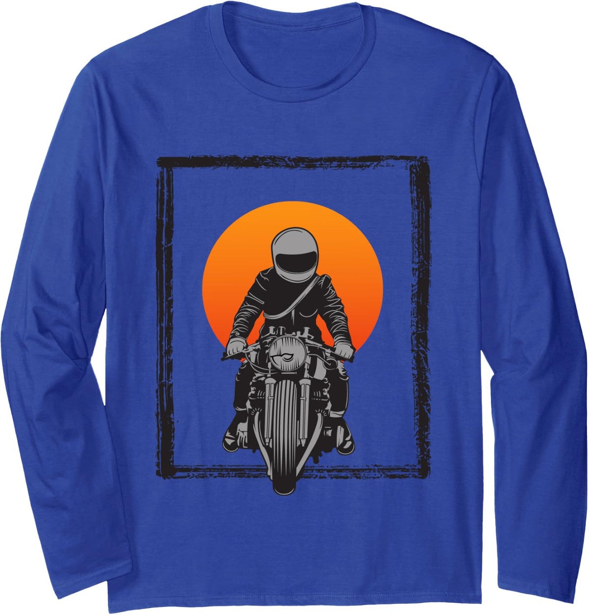 Motorcycle Apparel - Motorcycle Long Sleeve T-Shirt - Adult Unisex Royal Blue