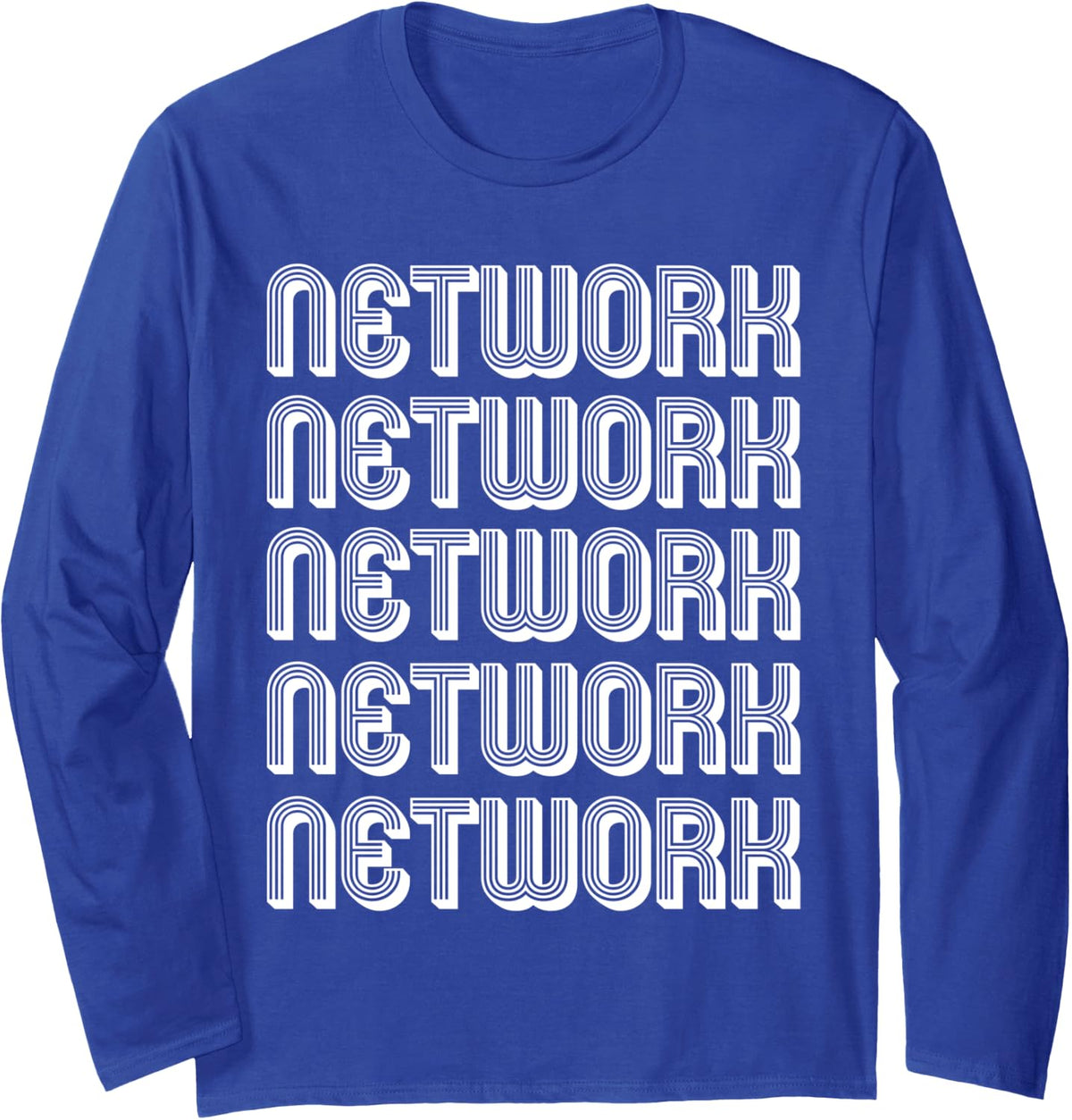 Network Long Sleeve T-Shirt - Adult Unisex Royal Blue
