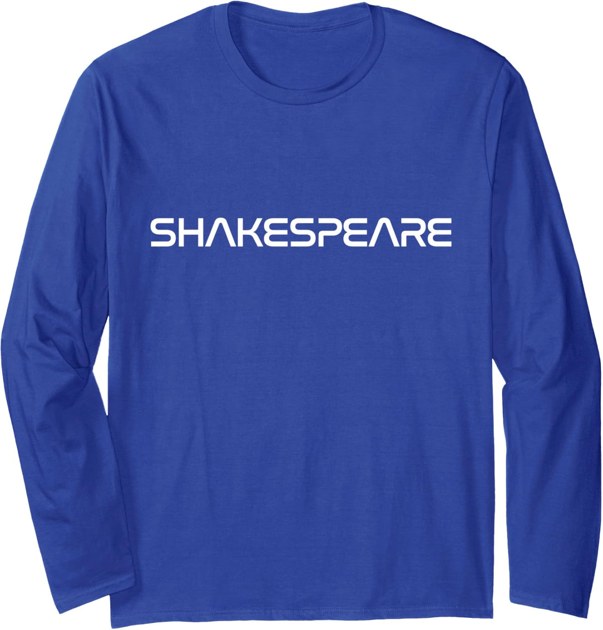 Trendy Shakespeare in Space Long Sleeve T-Shirt - Adult Unisex Royal Blue