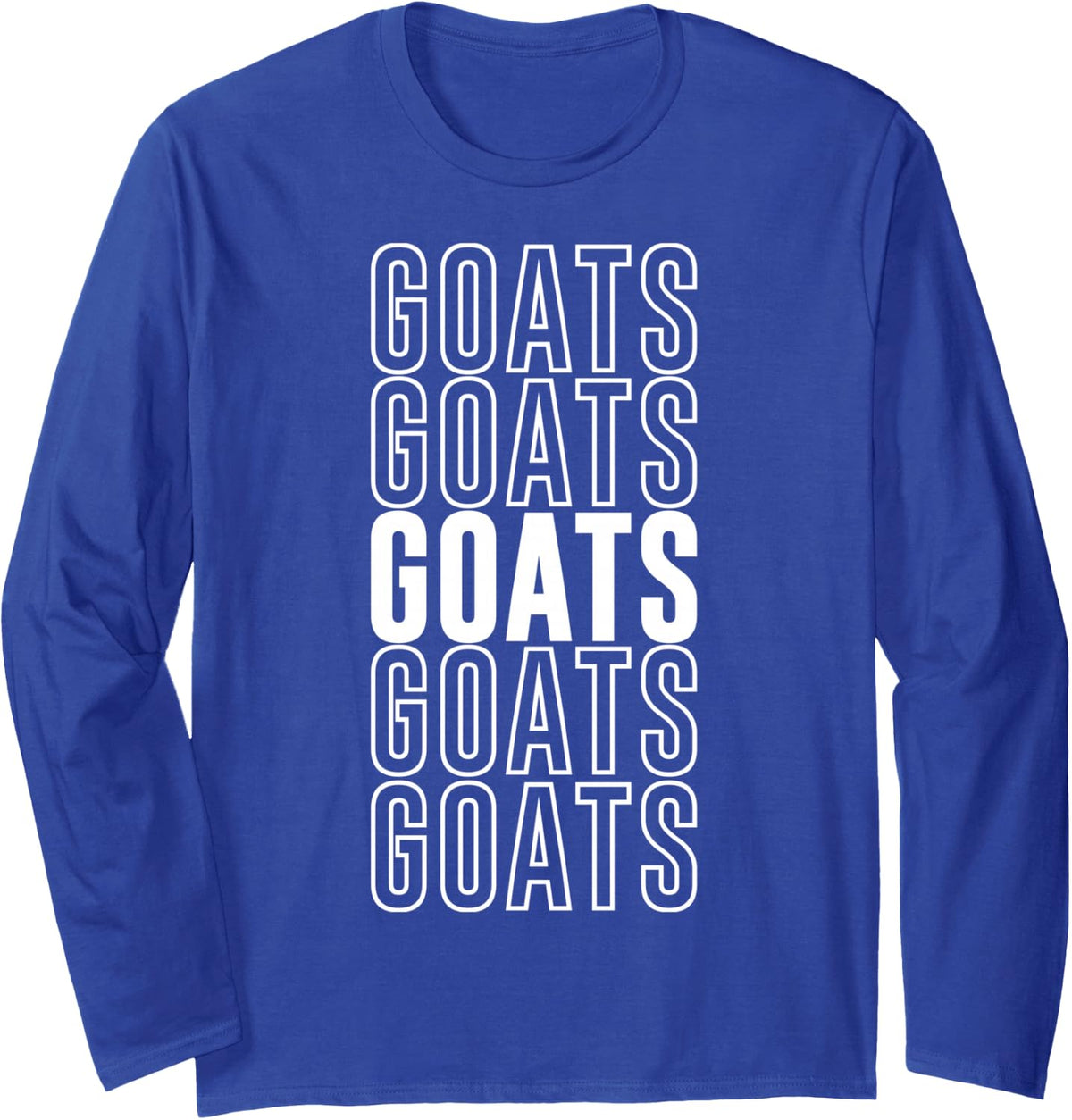 Goats Long Sleeve T-Shirt - Adult Unisex Royal Blue