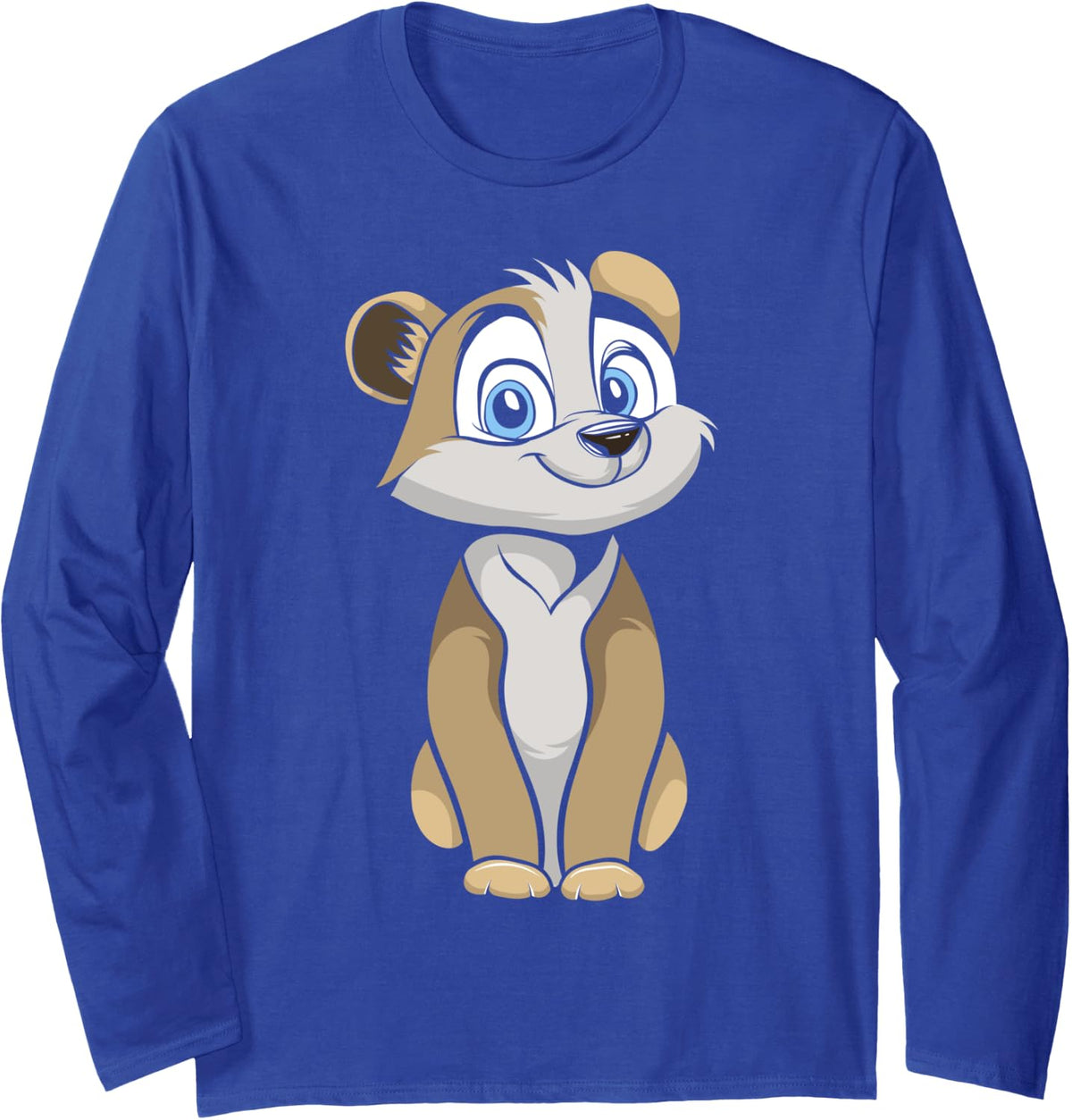 Animal Collection - Dog Long Sleeve T-Shirt - Adult Unisex Royal Blue