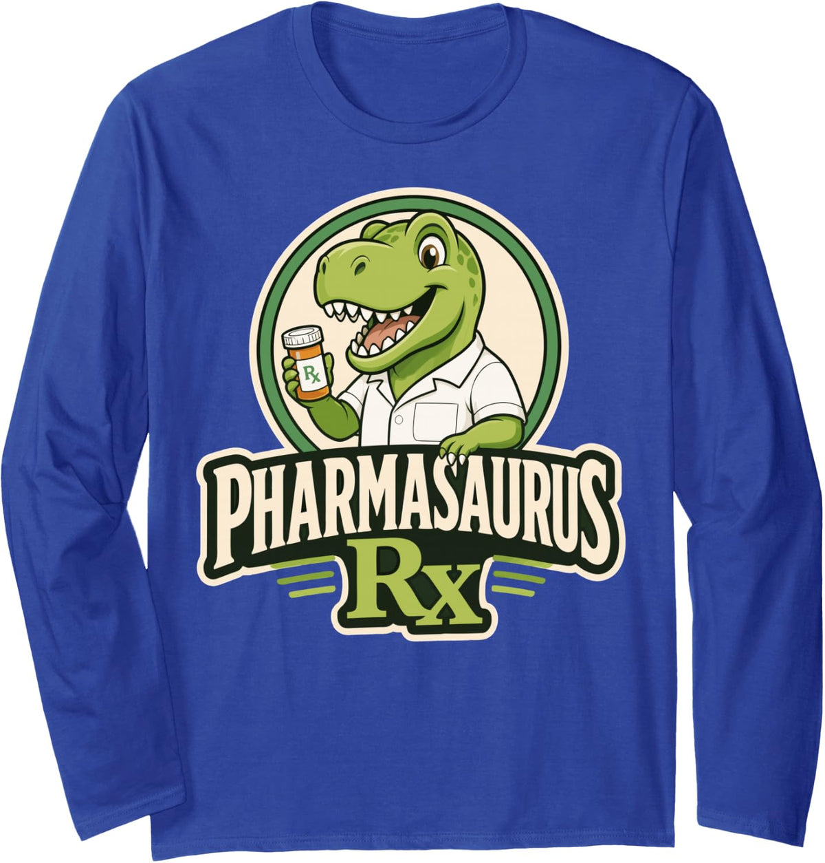 Pharmacy Technician Funny Rx Tech Pharmacy Long Sleeve T-Shirt - Adult Unisex Royal Blue