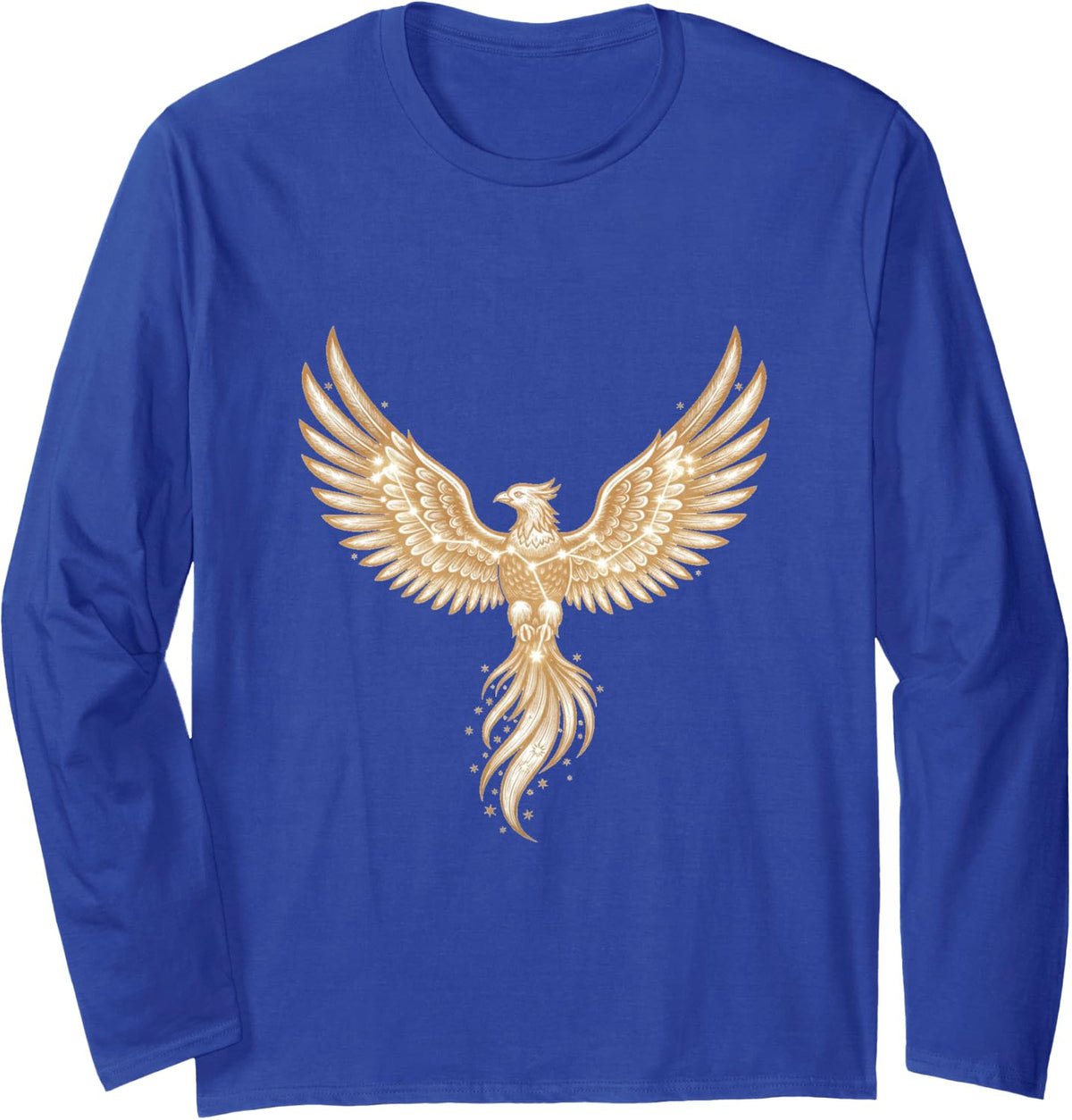 Phoenix Southern Celestial Star Constellation Art Graphic Long Sleeve T-Shirt - Adult Unisex Royal Blue