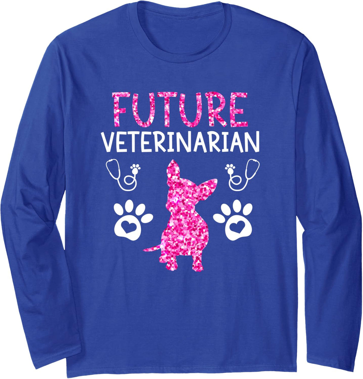 Future Vet Pink Women Long Sleeve T-Shirt - Adult Unisex Royal Blue