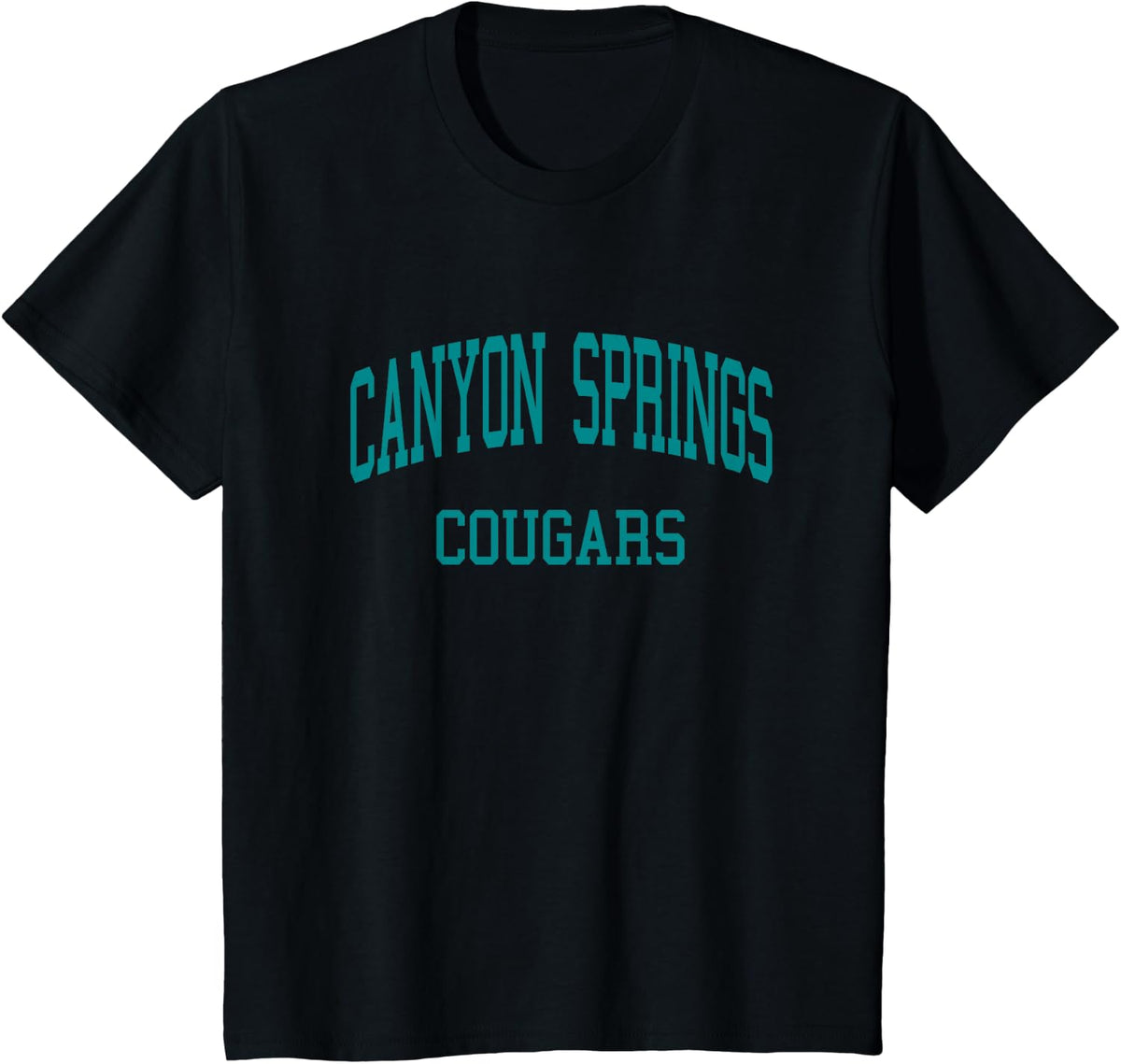 Canyon Springs High School HS Moreno Valley CA Retro Sports T-Shirt - Black
