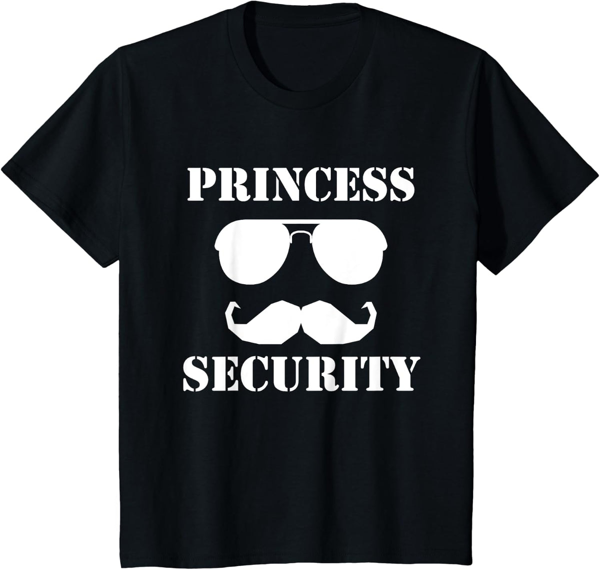 Princess Security Family Guardian Safety Patrol T-Shirt - Black
