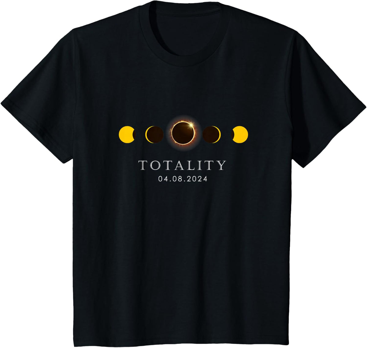 American Totality Solar Lunar Eclipse T-Shirt - Black