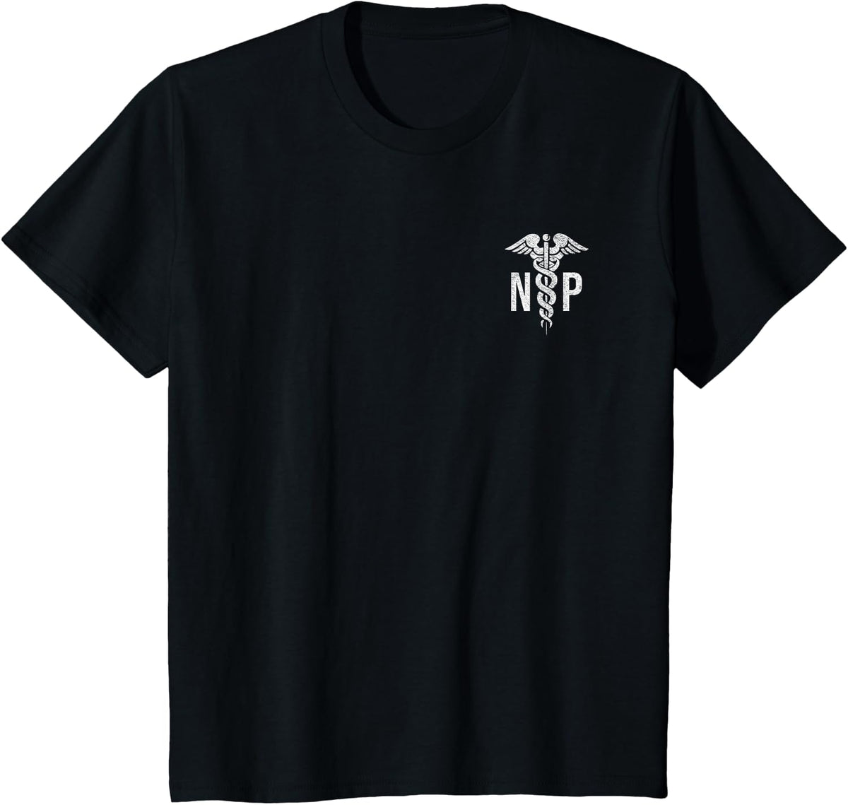 Nurse Practitioner NP Caduceus Health Care Hospital T-Shirt - Black