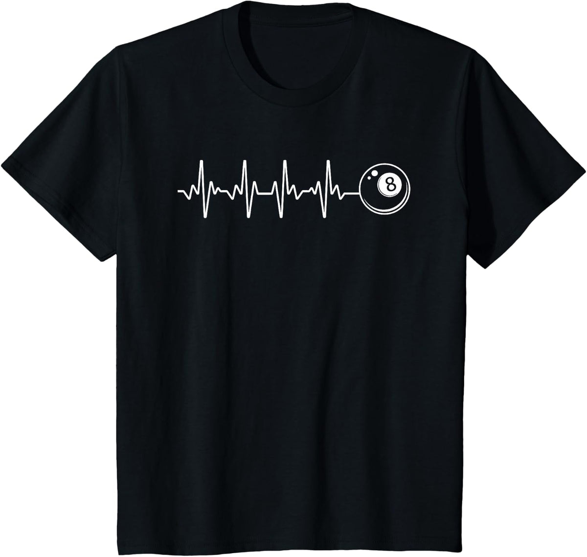 Pool Art For Men Women Billiards Lover 8 Ball Pool Player T-Shirt - Black