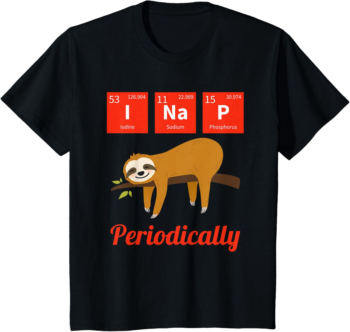 I regularly make sloth science elements nerd T-Shirt - Black