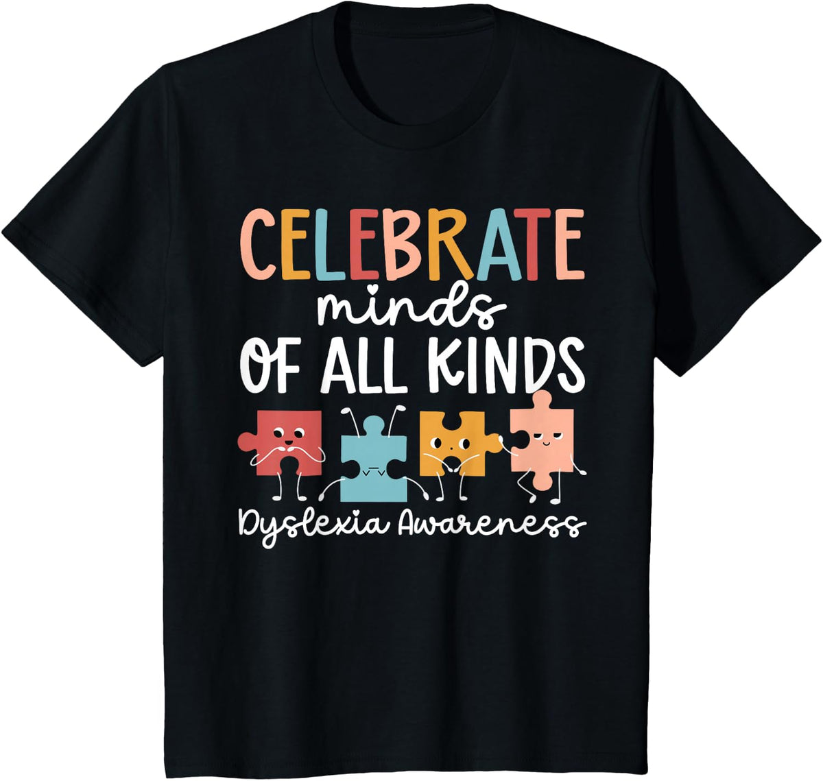 Dyslexia Awareness Month Dyslexia Support Dyslexia Warrior T-Shirt - Black