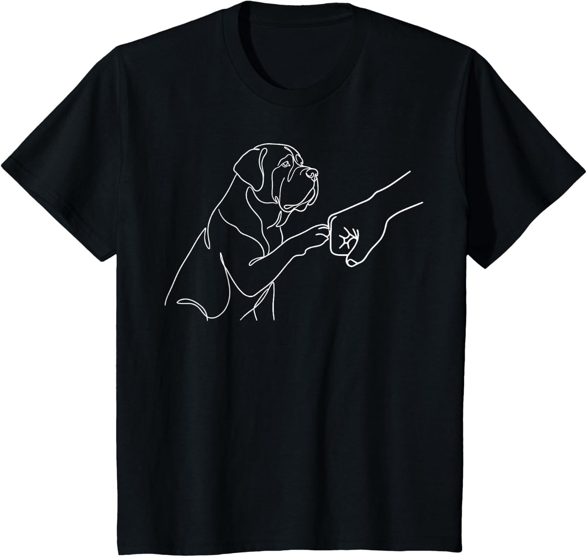 English Mastiff Fist Bump T-Shirt - Black